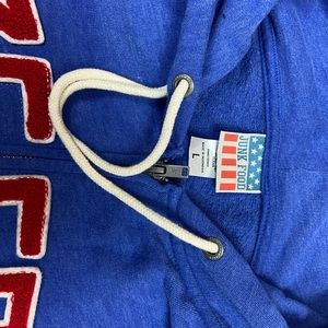 VINTAGE Men’s L JUNK FOOD Philadelphia 76ers Full Zip Hoodie Embroidered